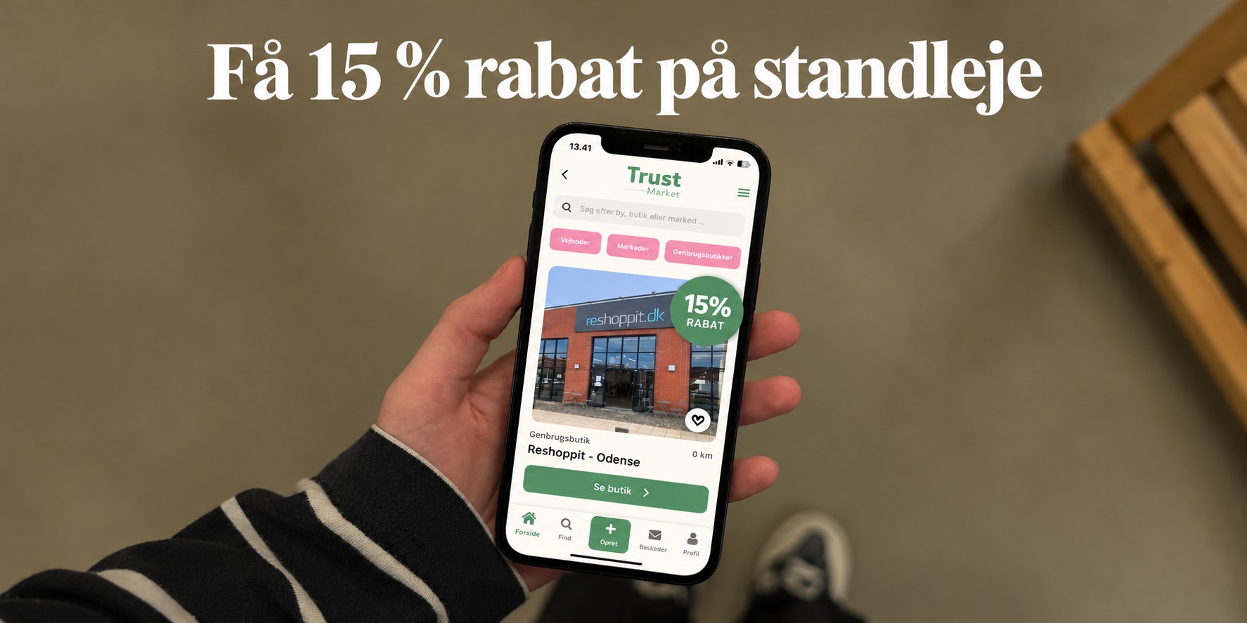 15% rabat på standleje hos Reshoppit – spar nu!